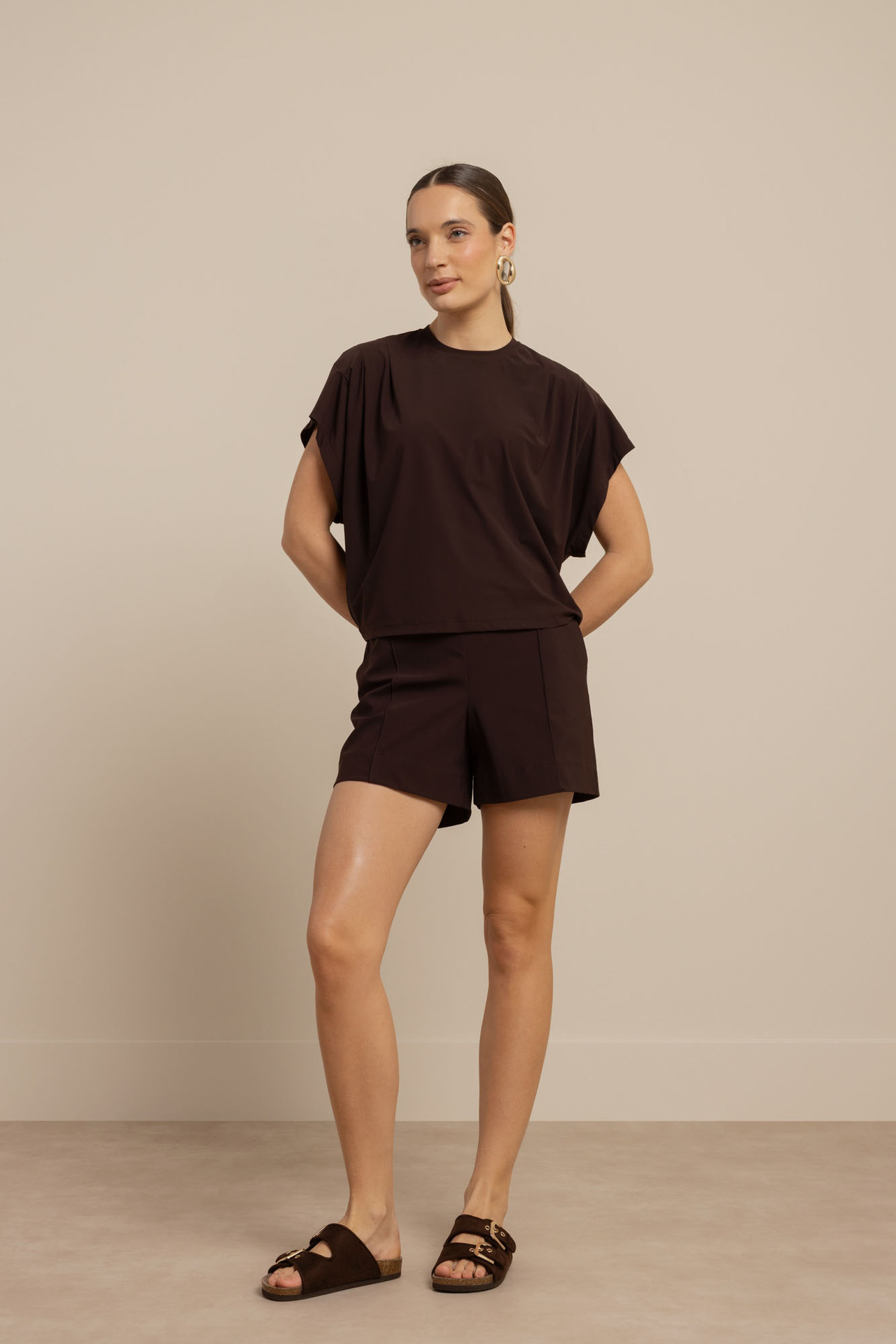 Studio Anneloes Leona Top in espresso, dames top
